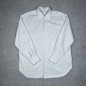 Brioni Dress Shirt Mens 42(16.5) XL White Cotton Twill Italy Made Luxury